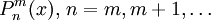 P^m_n (x), \,n=m,m+1,\ldots